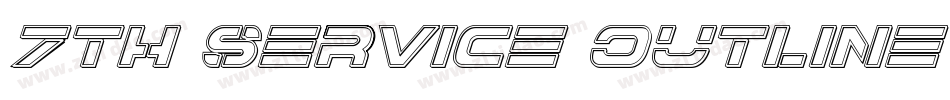 7th Service Outline Italic字体转换